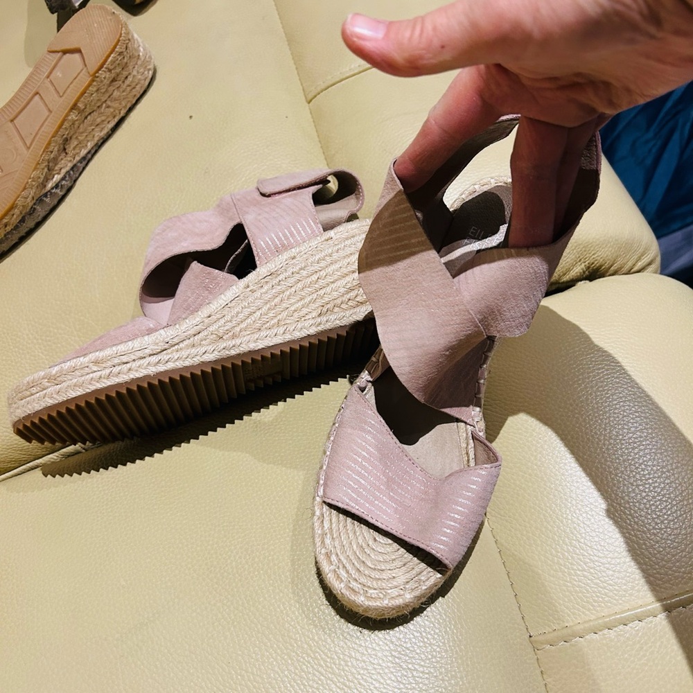 Eileen Fisher Blush Espadrille Wedges - Picture 2 of 6